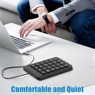 Wired Numeric Keypad USB Number Pad Numpad 23 Key Number Keypad Mini Keyboard Counting Tax Necessories Compatible with Laptop PC Computer Notebook Computer Accessories