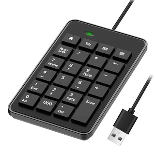 Wired Numeric Keypad USB Number Pad Numpad 23 Key Number Keypad Mini Keyboard Counting Tax Necessories Compatible with Laptop PC Computer Notebook Computer Accessories