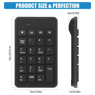 Wired Numeric Keypad USB Number Pad Numpad 23 Key Number Keypad Mini Keyboard Counting Tax Necessories Compatible with Laptop PC Computer Notebook Computer Accessories