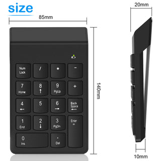 Bluetooth Number Pad Wireless Numeric Keypad 10 Key Numpad for Laptops Compatible with ChromeBook, ThinkBook, MateBook, Inspiron Computer Desktop Office Accessories Financial Accounting Pad