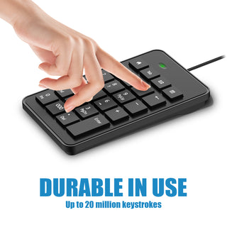 Wired Numeric Keypad USB Number Pad Numpad 23 Key Number Keypad Mini Keyboard Counting Tax Necessories Compatible with Laptop PC Computer Notebook Computer Accessories