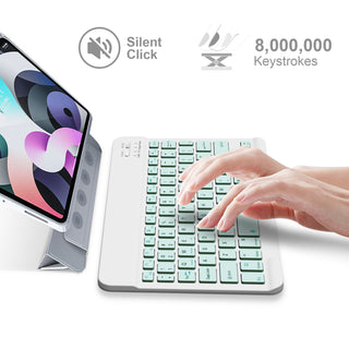 Bluetooth Keyboard for iPad 10th Generation, iPad Pro 13/12/11/10/9/8/7 inch, iPad Air 13/11th Gen, iPad Mini, Samsung Xiaomi Tablets, etc. - Slim Wireless Portable Travel Office Computer Accessories