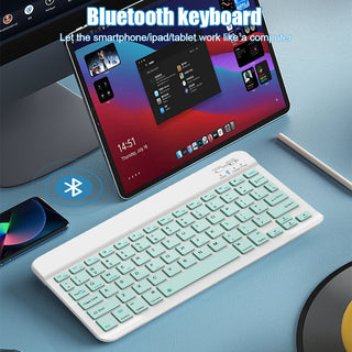 Bluetooth Keyboard for iPad 10th Generation, iPad Pro 13/12/11/10/9/8/7 inch, iPad Air 13/11th Gen, iPad Mini, Samsung Xiaomi Tablets, etc. - Slim Wireless Portable Travel Office Computer Accessories