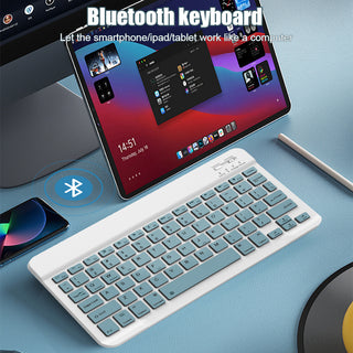 Bluetooth Keyboard for iPad 10th Generation, iPad Pro 13/12/11/10/9/8/7 inch, iPad Air 13/11th Gen, iPad Mini, Samsung Xiaomi Tablets, etc. - Slim Wireless Portable Travel Office Computer Accessories