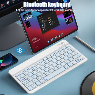 Bluetooth Keyboard for iPad 10th Generation, iPad Pro 13/12/11/10/9/8/7 inch, iPad Air 13/11th Gen, iPad Mini, Samsung Xiaomi Tablets, etc. - Slim Wireless Portable Travel Office Computer Accessories