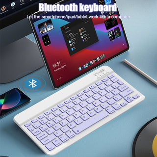 Bluetooth Keyboard for iPad 10th Generation, iPad Pro 13/12/11/10/9/8/7 inch, iPad Air 13/11th Gen, iPad Mini, Samsung Xiaomi Tablets, etc. - Slim Wireless Portable Travel Office Computer Accessories