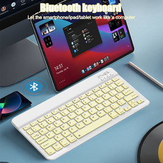 Bluetooth Keyboard for iPad 10th Generation, iPad Pro 13/12/11/10/9/8/7 inch, iPad Air 13/11th Gen, iPad Mini, Samsung Xiaomi Tablets, etc. - Slim Wireless Portable Travel Office Computer Accessories