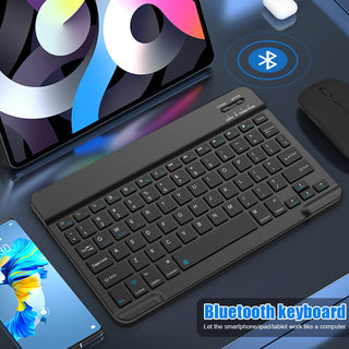 Bluetooth Keyboard for iPad 10th Generation, iPad Pro 13/12/11/10/9/8/7 inch, iPad Air 13/11th Gen, iPad Mini, Samsung Xiaomi Tablets, etc. - Slim Wireless Portable Travel Office Computer Accessories